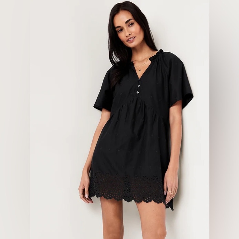 Old Navy Split-Neck Mini Swing Dress size S